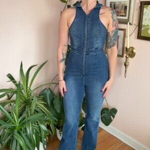 Denim Jumpsuit With Flare
